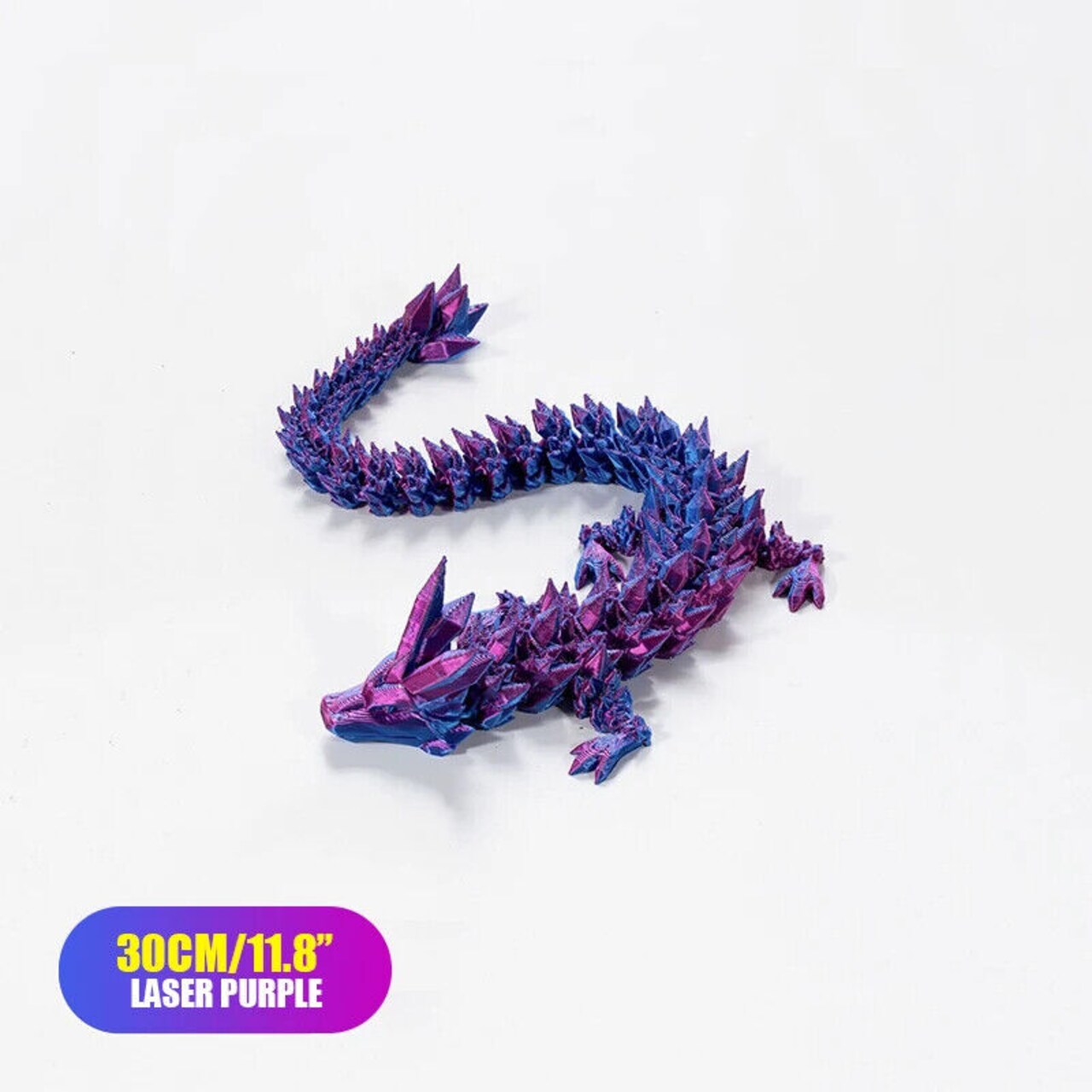 Kitcheniva 3D Printed Crystal Dragon Flexible Articulated Dragon Fidget Toys